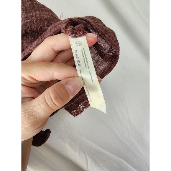 Free People kimono boho Rosebud Guaze Cotton Festival Hippie Grunge Peasant OS - Picture 8 of 12